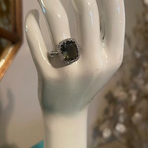 Cushion Cut Taupe Fashion Ring - SZ. 6